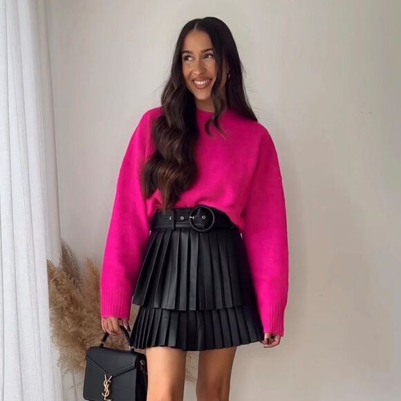 Zara Sweaters - Zara Soft Knit Sweater Fuchsia New Barbiecore Barbie Core